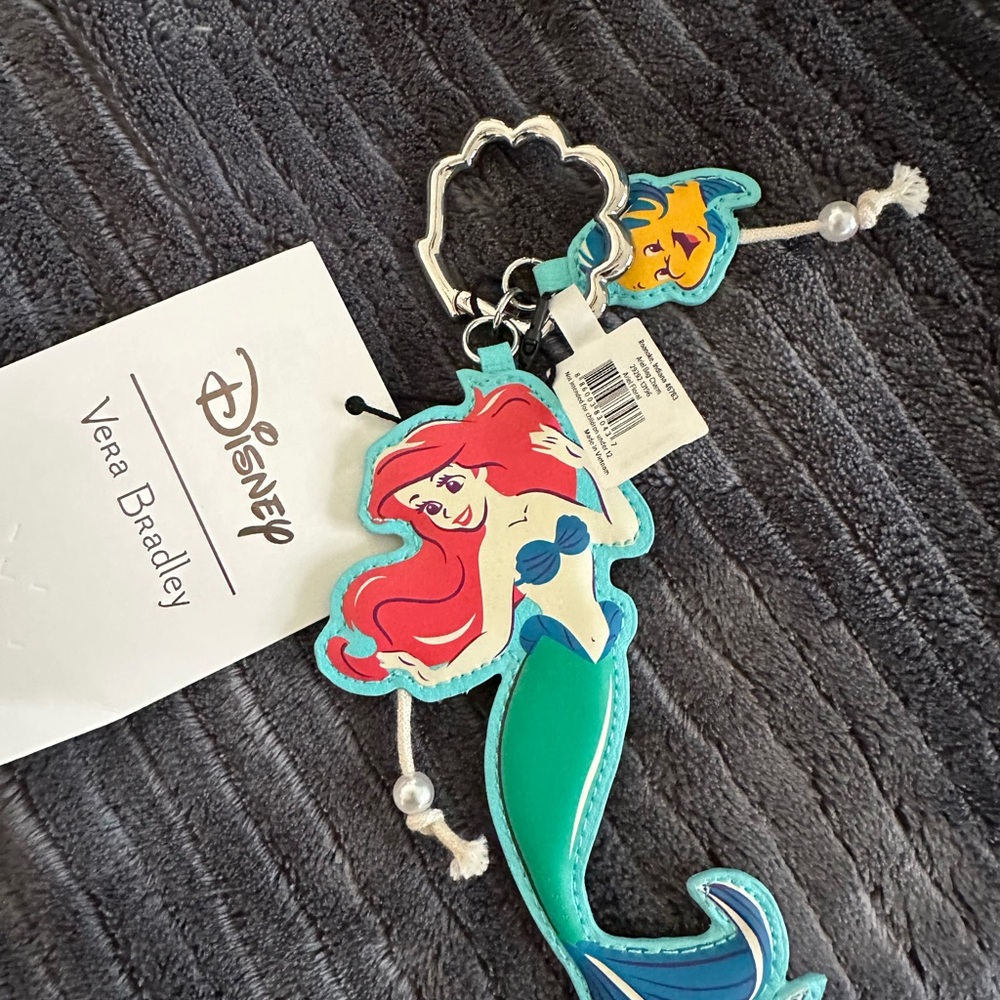 Vera Bradley Disney Ariel and Flounder Keychain - Picture 2 of 2